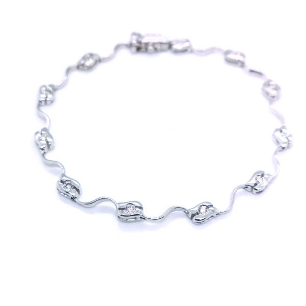 18K White Gold Diamond Bracelet