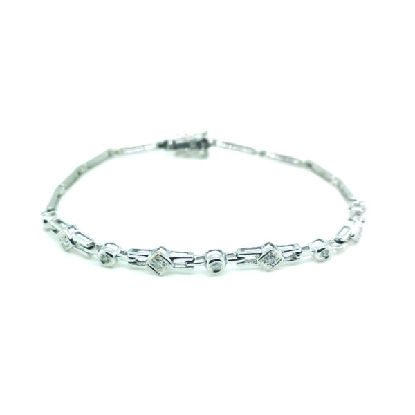 18K White Gold Diamond Bracelet