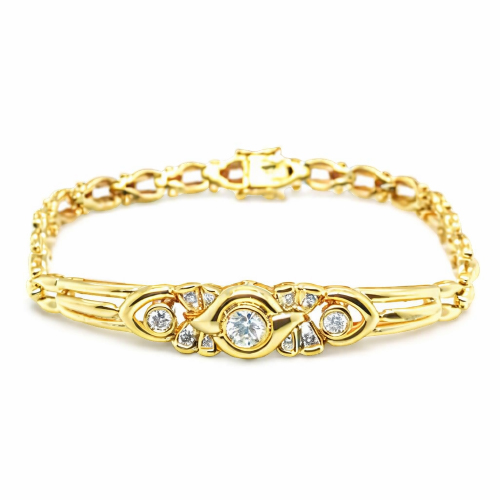 20K Yellow Gold Diamond Bracelet
