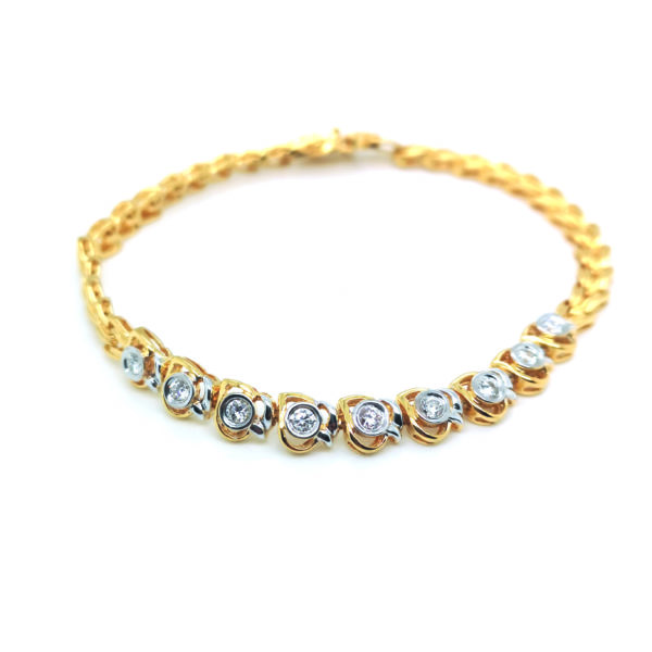 20K Yellow Gold Diamond Bracelet