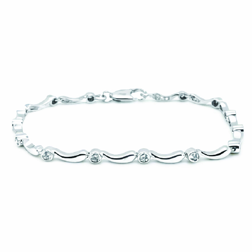 18K White Gold Diamond Bracelet