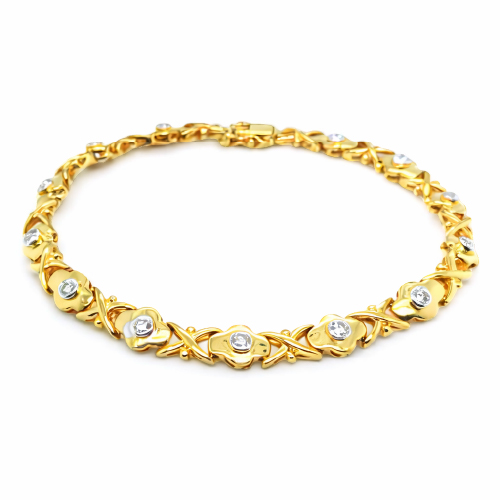 20K Yellow Gold Diamond Bracelet