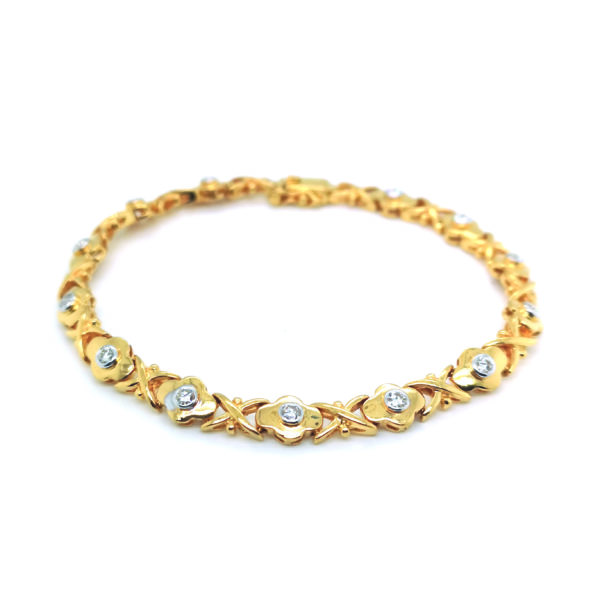 20K Yellow Gold Diamond Bracelet