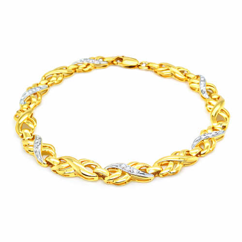 22K Yellow Gold Diamond Bracelet