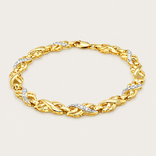 22K Yellow Gold Diamond Bracelet