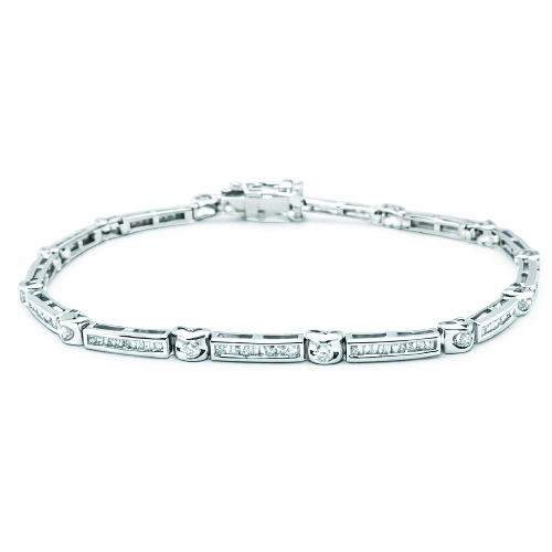 18K White Gold Diamond Bracelet