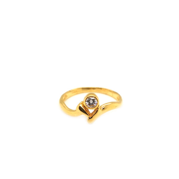 20K Yellow Gold Diamond Ring