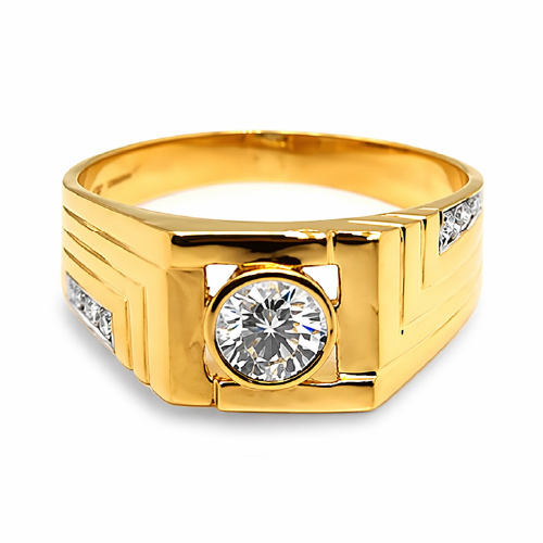 20K Yellow Gold Diamond Ring
