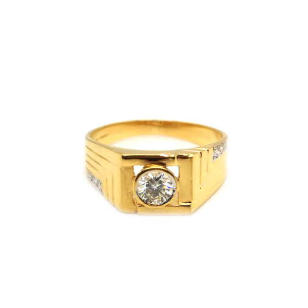 20K Yellow Gold Diamond Ring