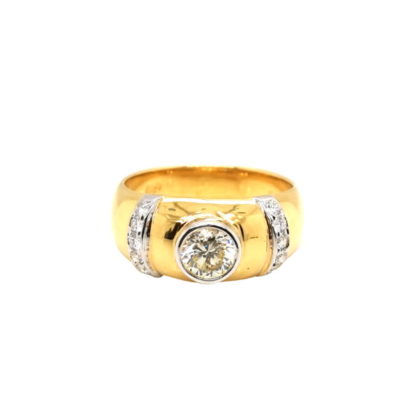 20K Yellow Gold Diamond Ring