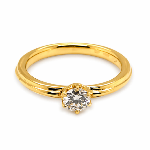18K Yellow Gold Diamond Ring