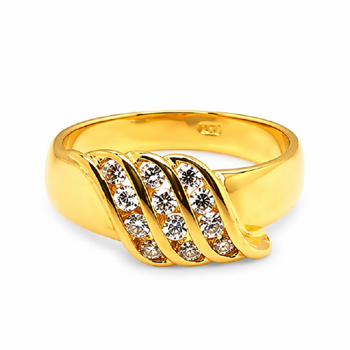 20K Yellow Gold Diamond Ring