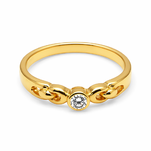 18K Yellow Gold Diamond Ring