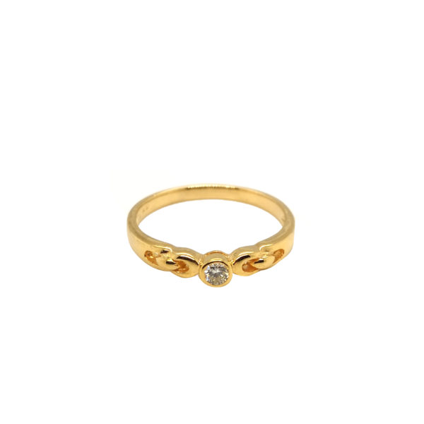 18K Yellow Gold Diamond Ring