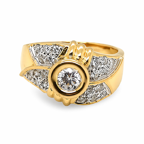18K Yellow Gold Diamond Ring