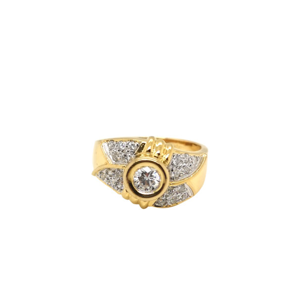 18K Yellow Gold Diamond Ring