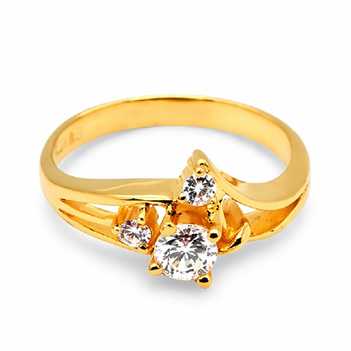 20K Yellow Gold Diamond Ring