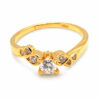 20K Yellow Gold Diamond Ring
