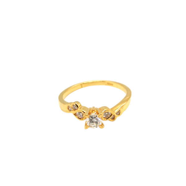 20K Yellow Gold Diamond Ring