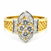 20K Yellow Gold Diamond Ring