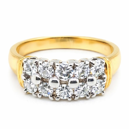 20K Yellow Gold Diamond Ring