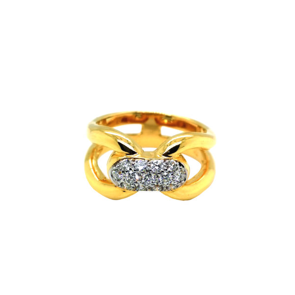 18K Yellow Gold Diamond Ring