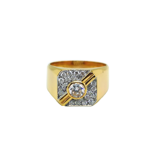 18K Yellow Gold Diamond Ring