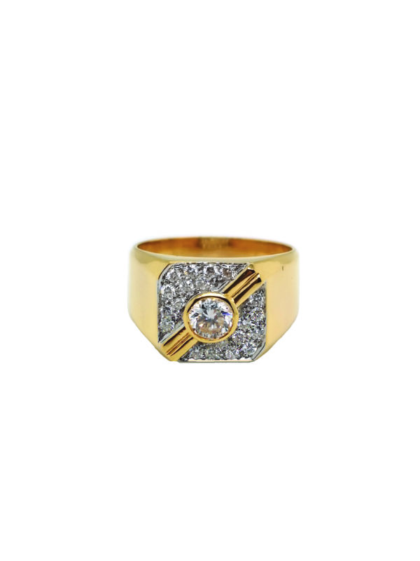 18K Yellow Gold Diamond Ring