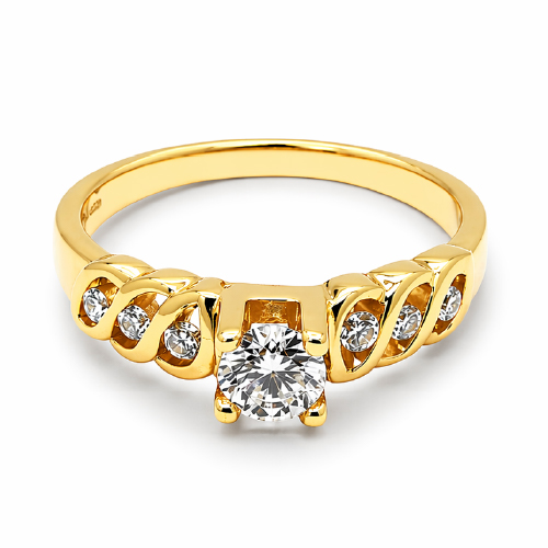 18K Yellow Gold Diamond Ring