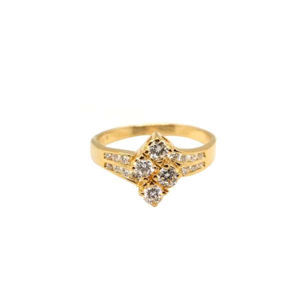 20K Yellow Gold Diamond Ring