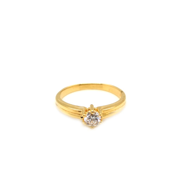 18K Yellow Gold Diamond Ring