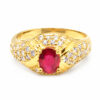 18K Yellow Gold Ruby Diamond Ring