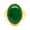 24K Yellow Gold Jade Ring