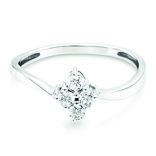 18K White Gold Diamond Ring