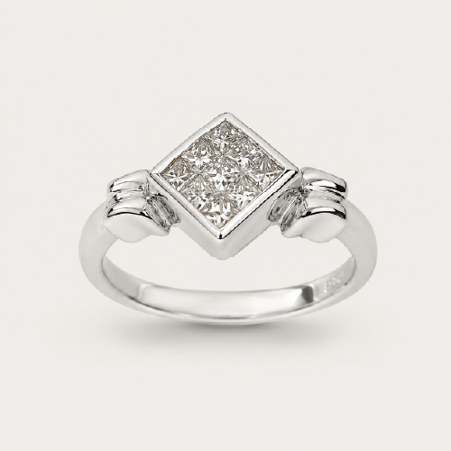 18K White Gold Diamond Ring