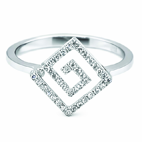 18K White Gold Diamond Ring