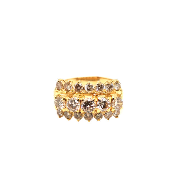 20K Yellow Gold Diamond Ring