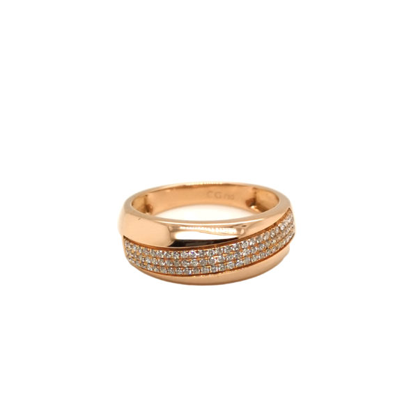 18K Rose Gold Diamond Ring
