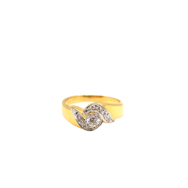 22K Yellow Gold Diamond Ring