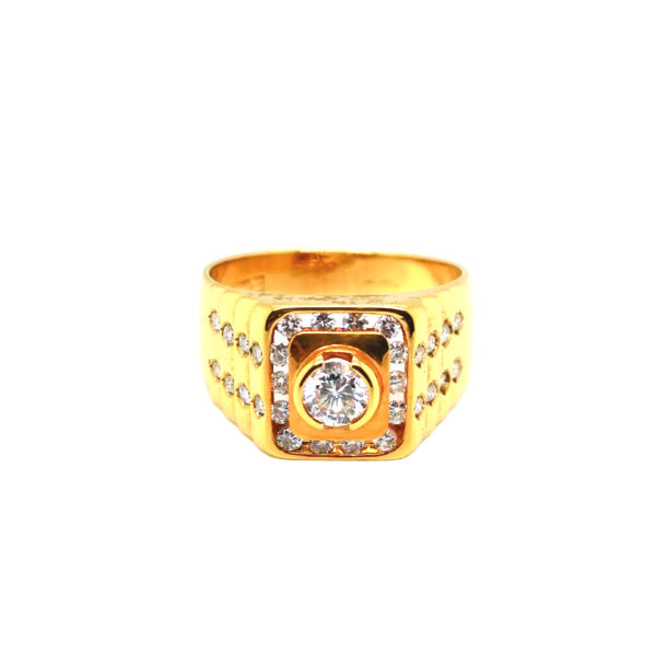 20K Yellow Gold Diamond Ring