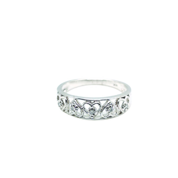 10K White Gold Diamond Ring