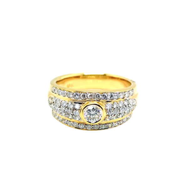 18K Yellow Gold Diamond Ring