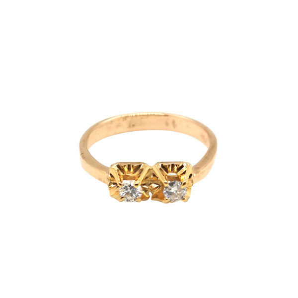 18K Yellow Gold Diamond Ring