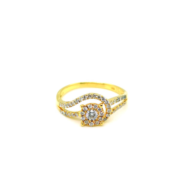 18K Yellow Gold Diamond Ring