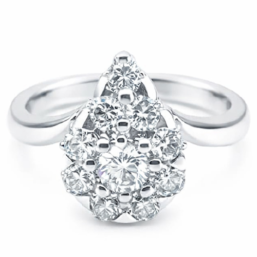 PT900 Diamond Ring