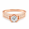 20K Rose Gold Diamond Ring