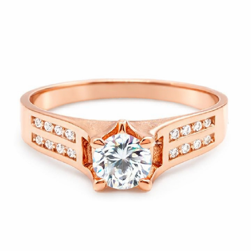 20K Rose Gold Diamond Ring