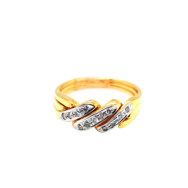 20K Yellow Gold Diamond Ring