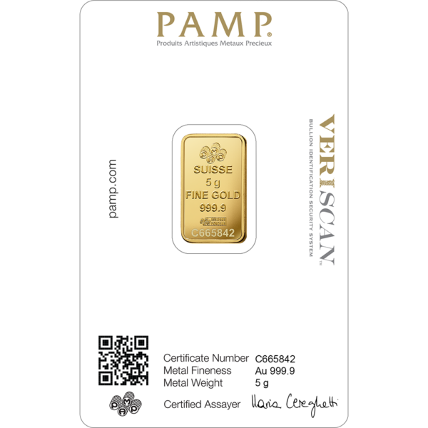 999.9 Fine Gold Pamp Suisse (5 grams) - Image 3