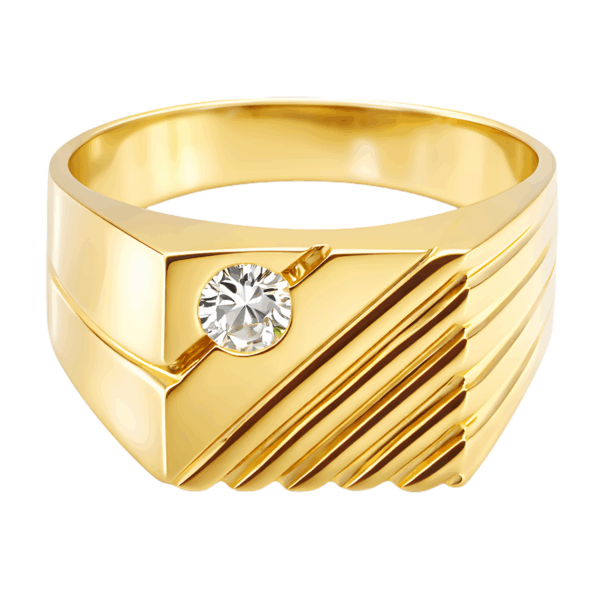 20K Yellow Gold Diamond Ring